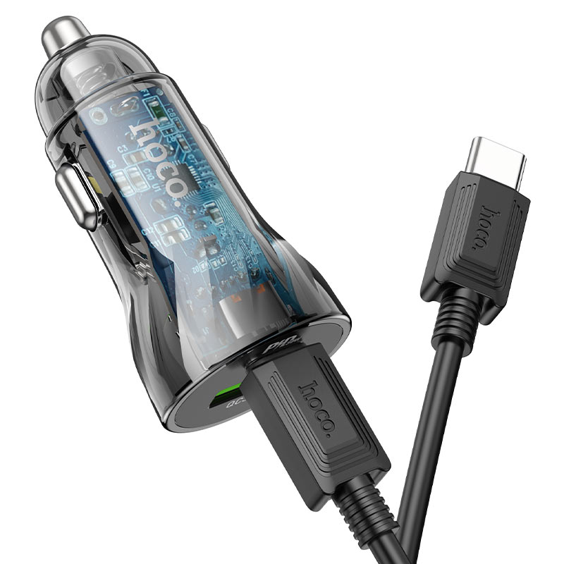 Hoco Car charger “Z47A Transparent Discovery Edition” PD30W+QC3.0 set Hoco Car charger “Z47A Transparent Discovery Edition” PD30W+QC3.0 set